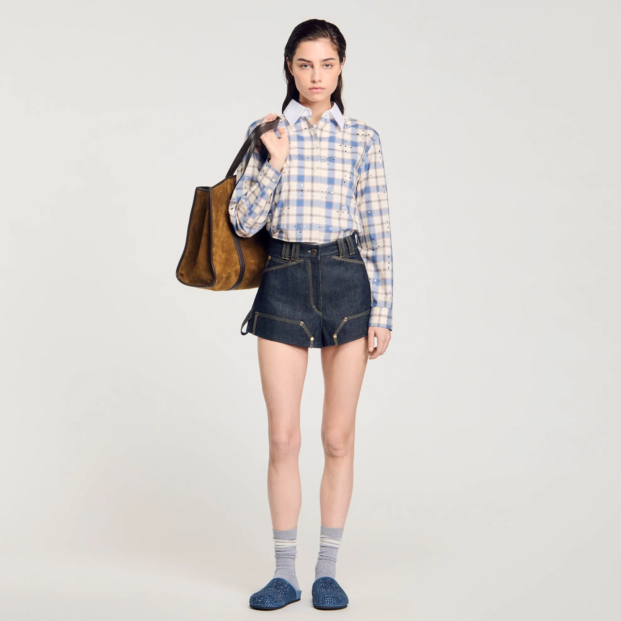 Short Raw Denim