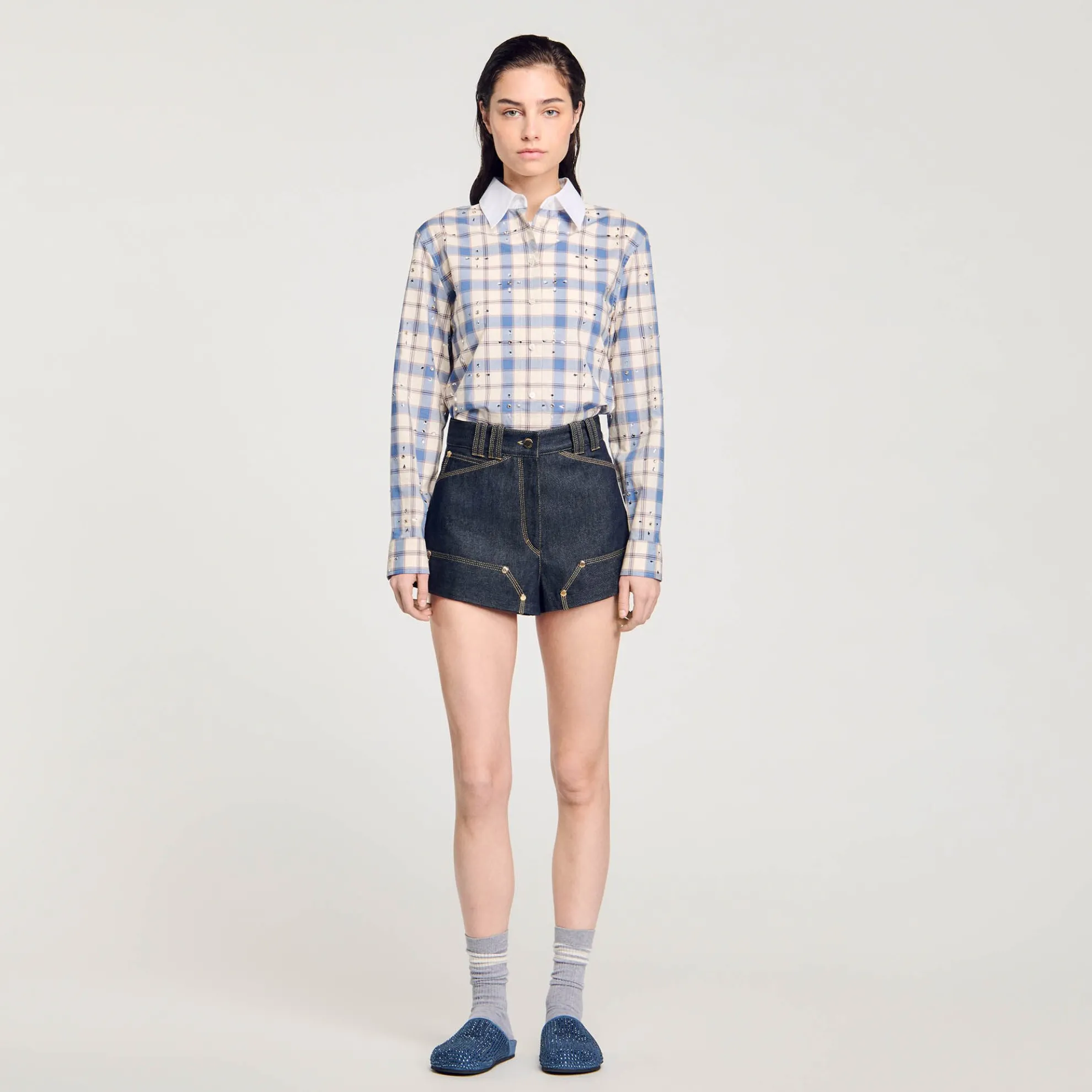 Short Raw Denim