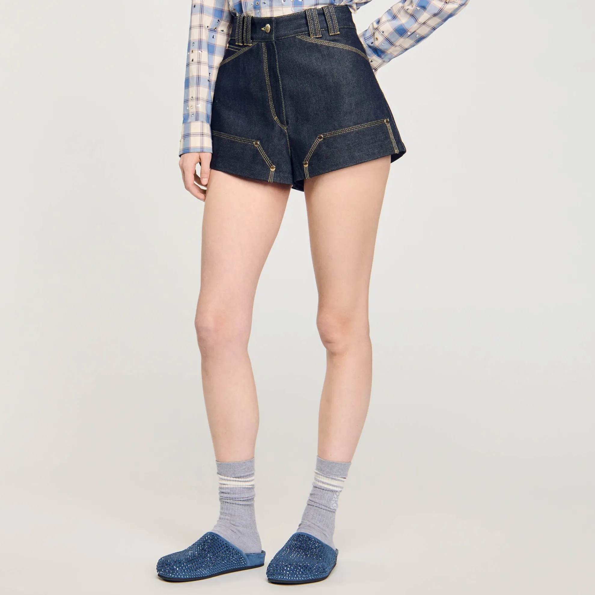 Short Raw Denim