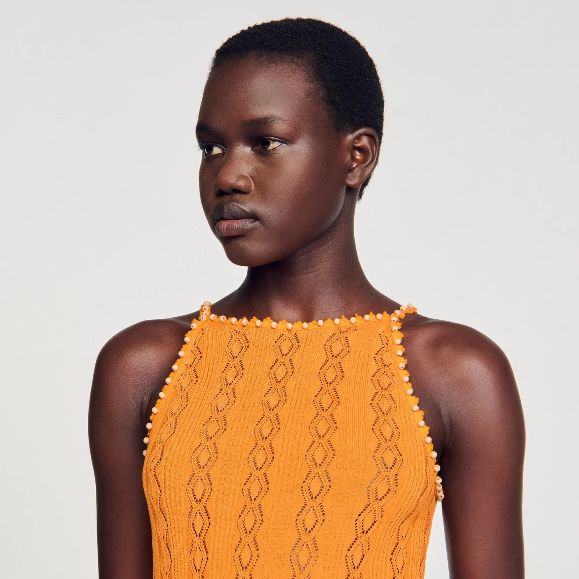 Singlet Gebreid Met Parels