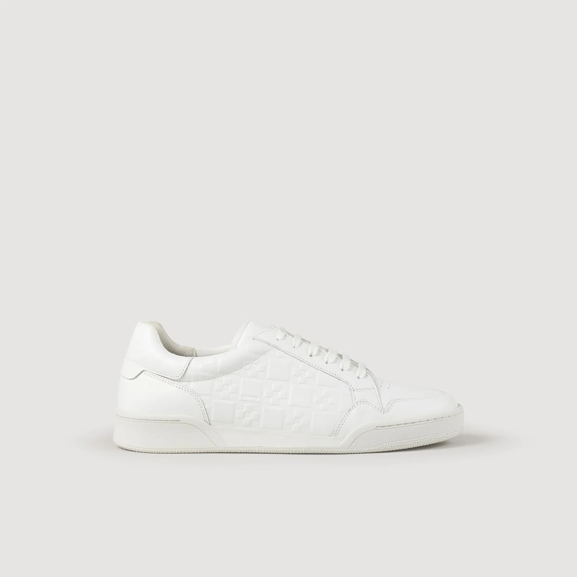 Sneakers Van Reliëfleer Met Square Cross