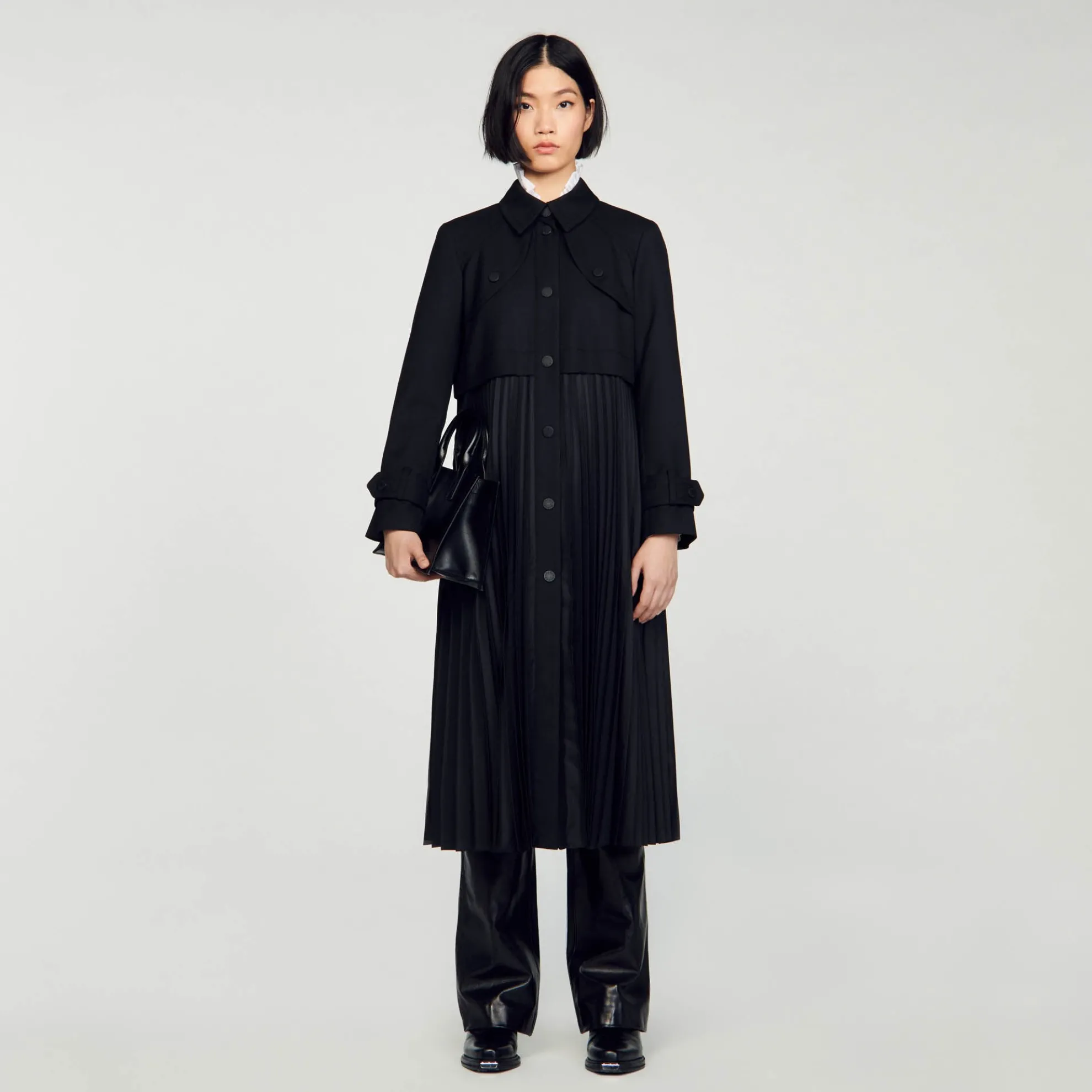 Trenchcoat Met Plooien