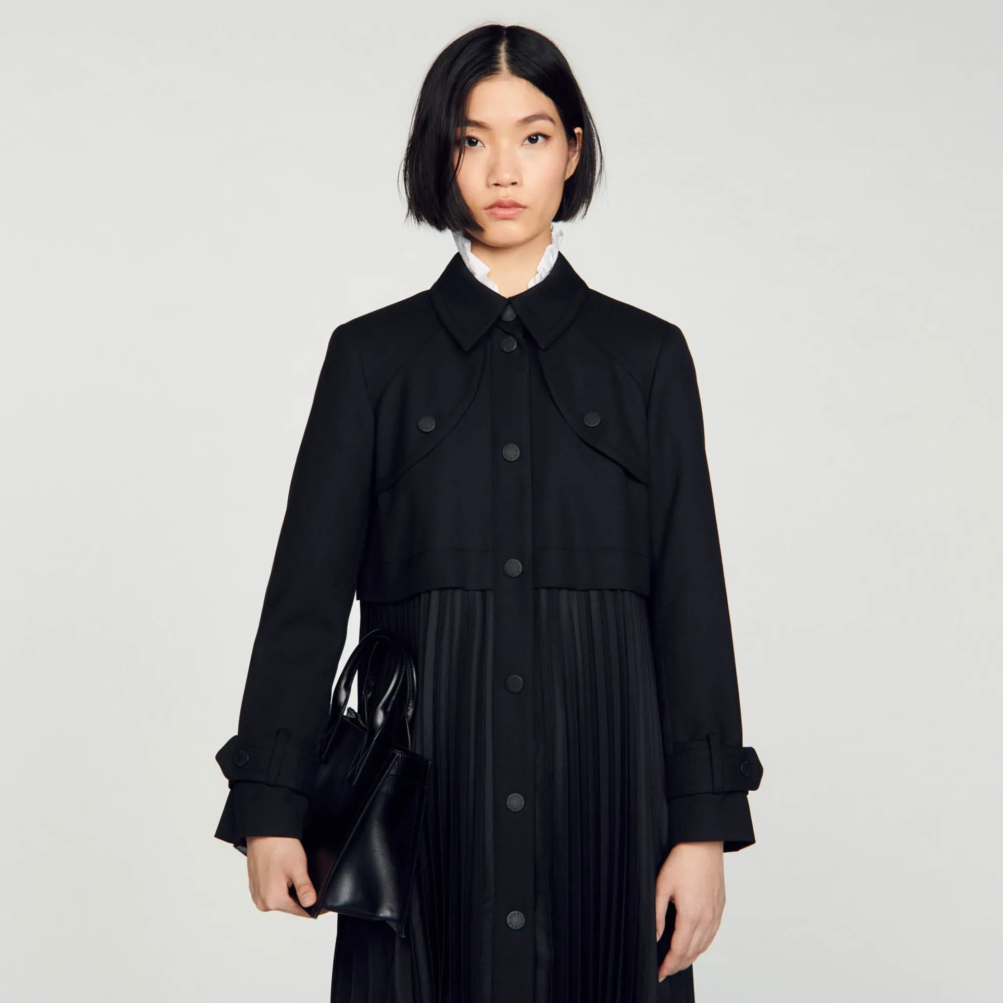 Trenchcoat Met Plooien