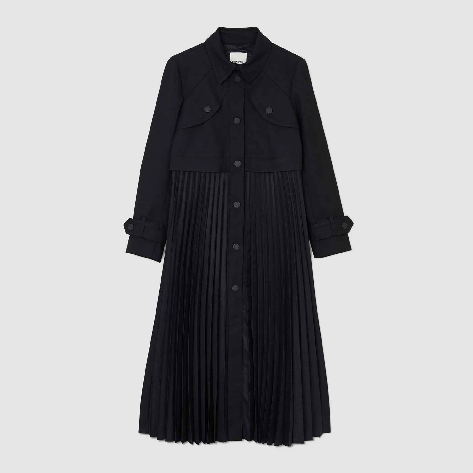 Trenchcoat Met Plooien