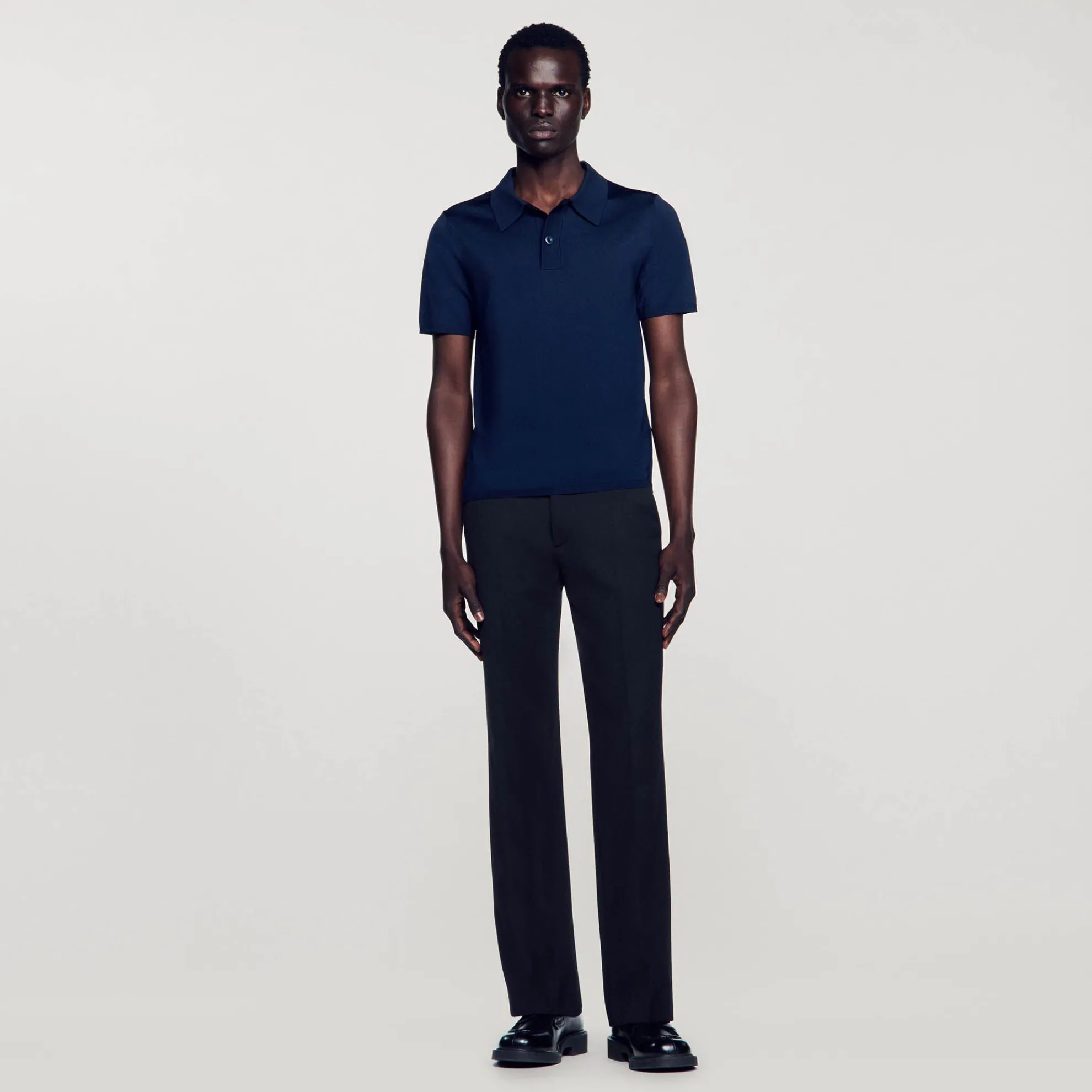 Tricot Poloshirt Met Korte Mouwen