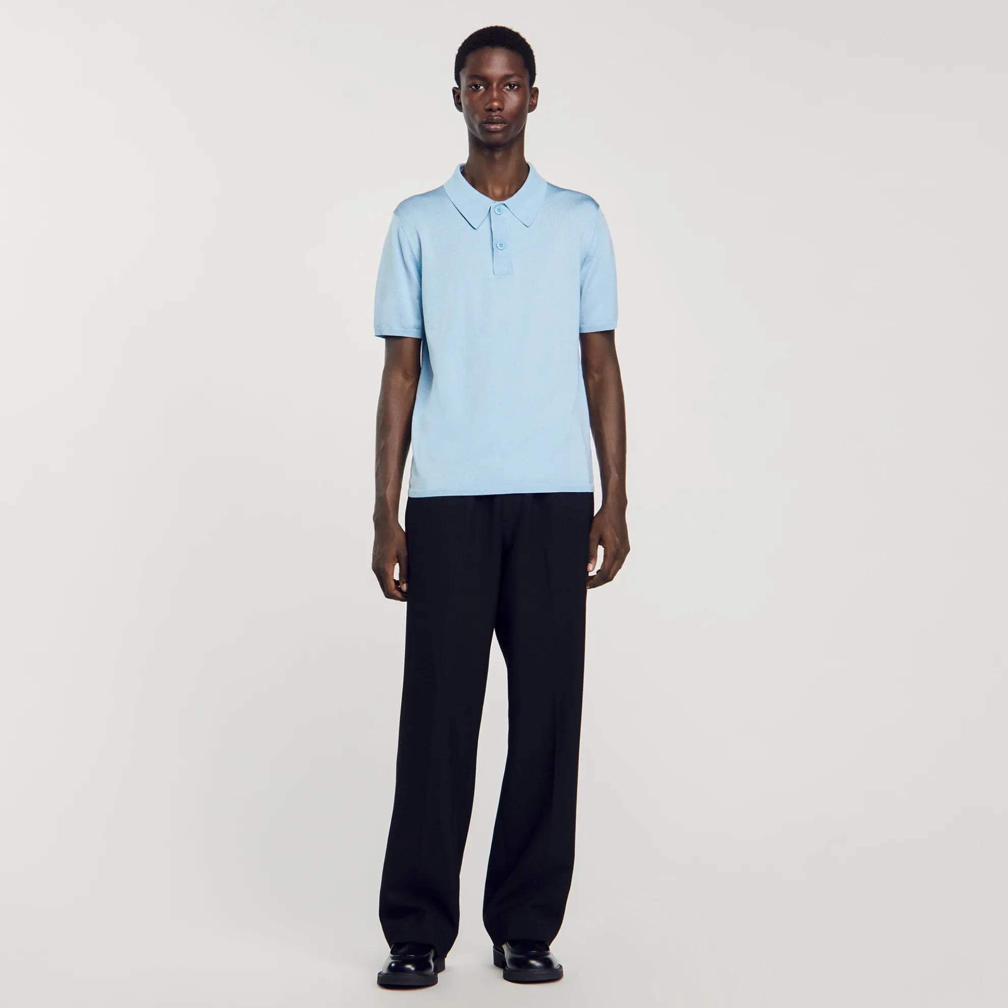 Tricot Poloshirt Met Korte Mouwen