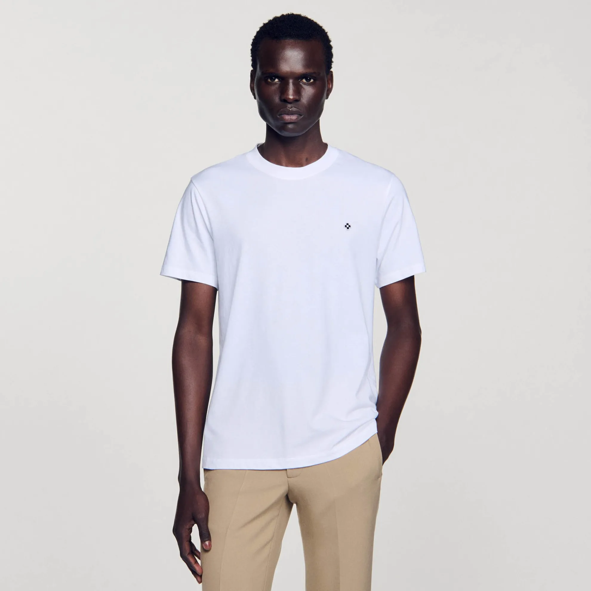T-shirt Met Square Cross-patch