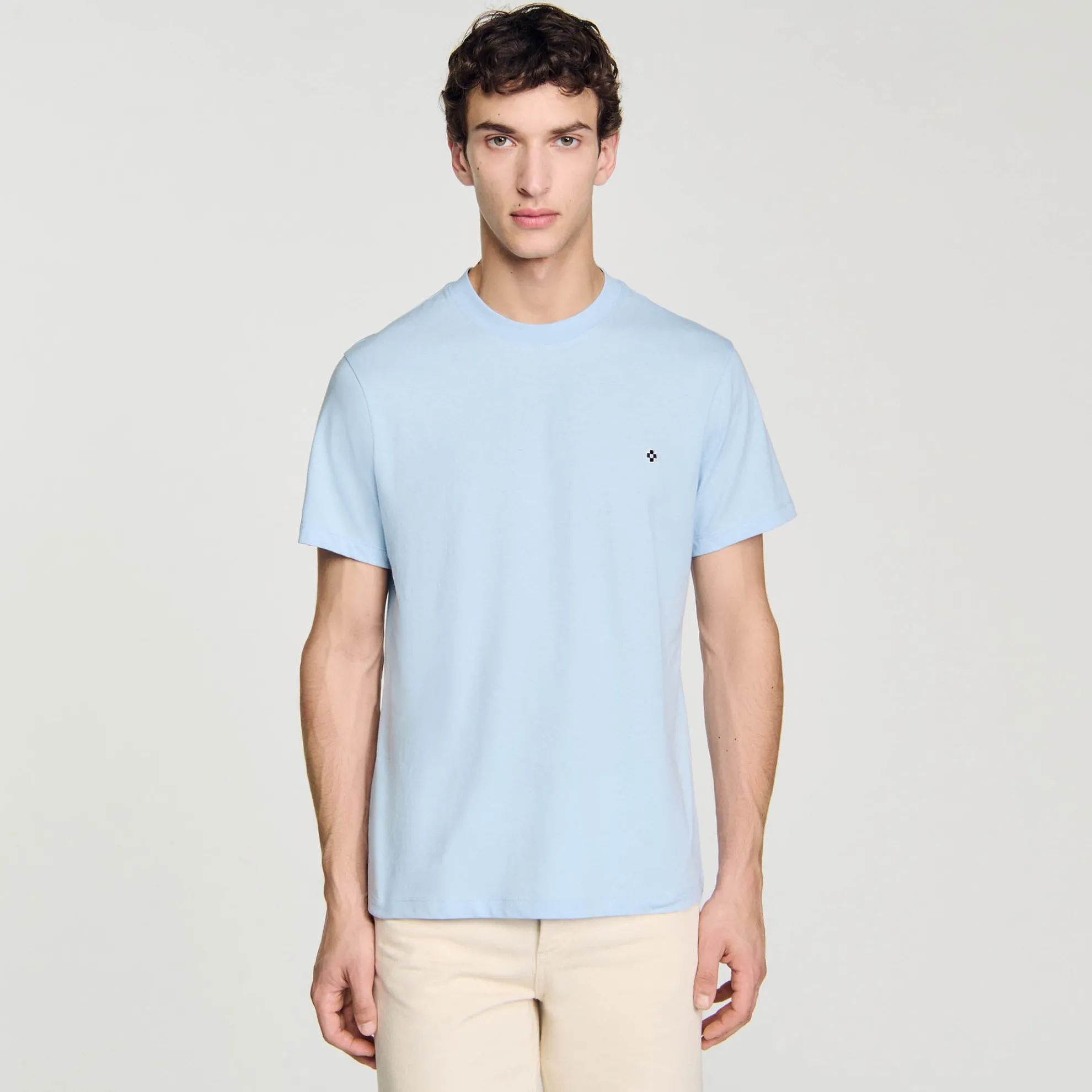 T-shirt Met Square Cross-patch