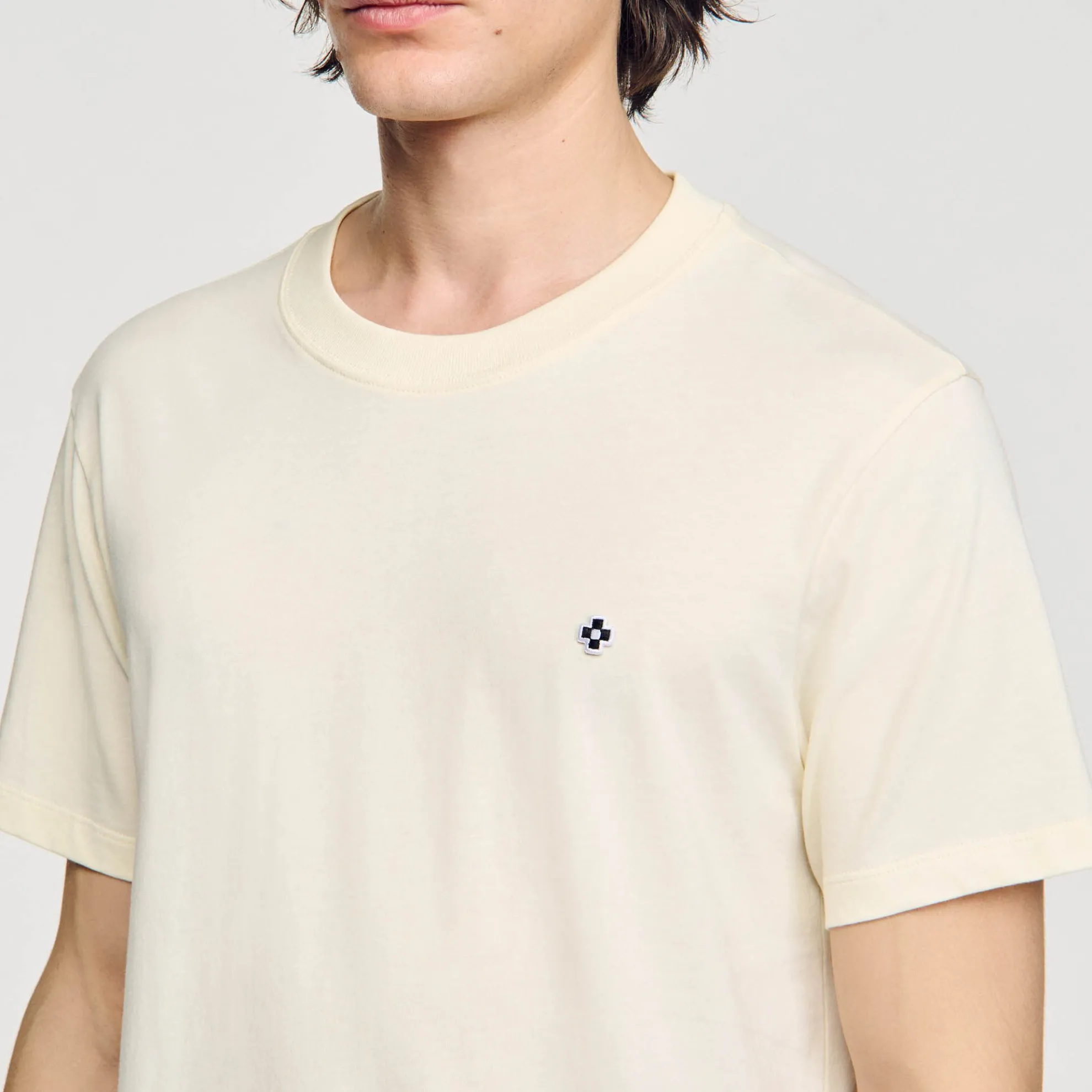 T-shirt Met Square Cross-patch