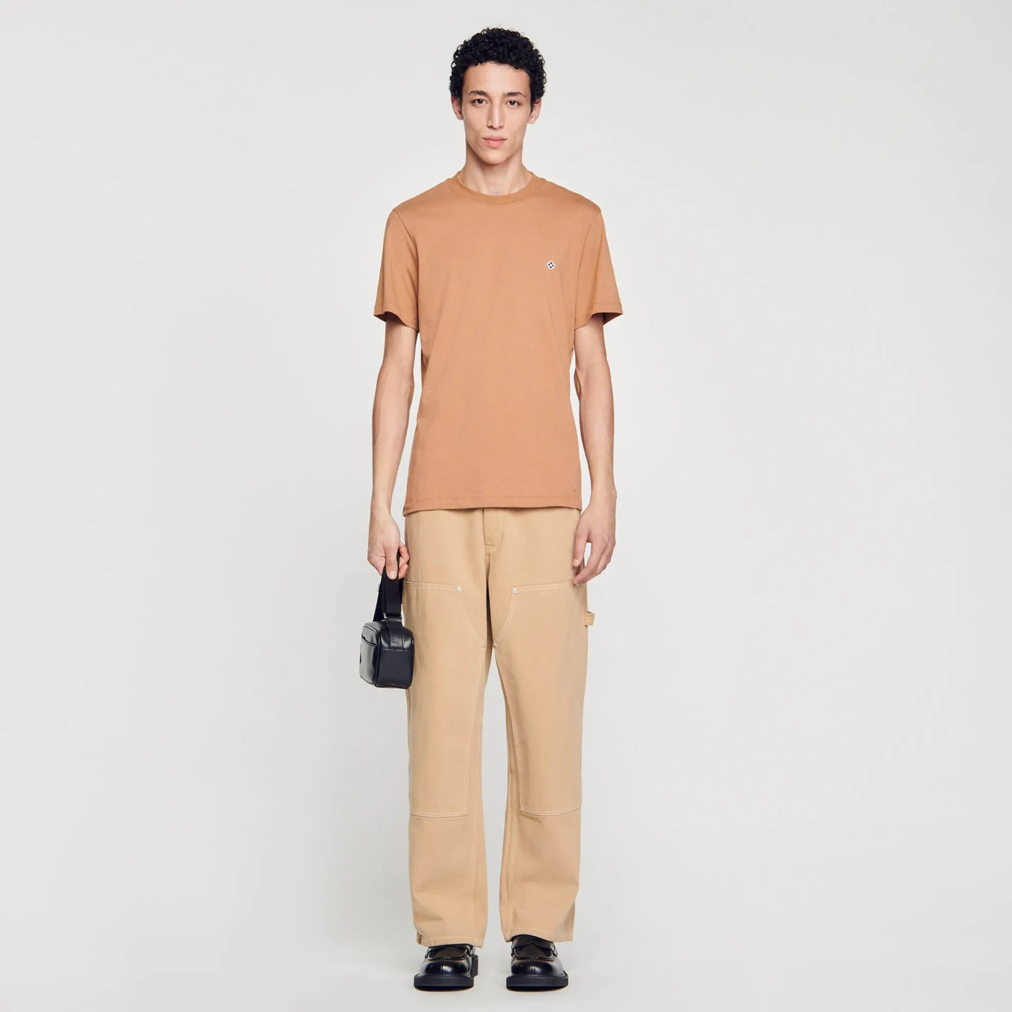 T-shirt Met Square Cross-patch