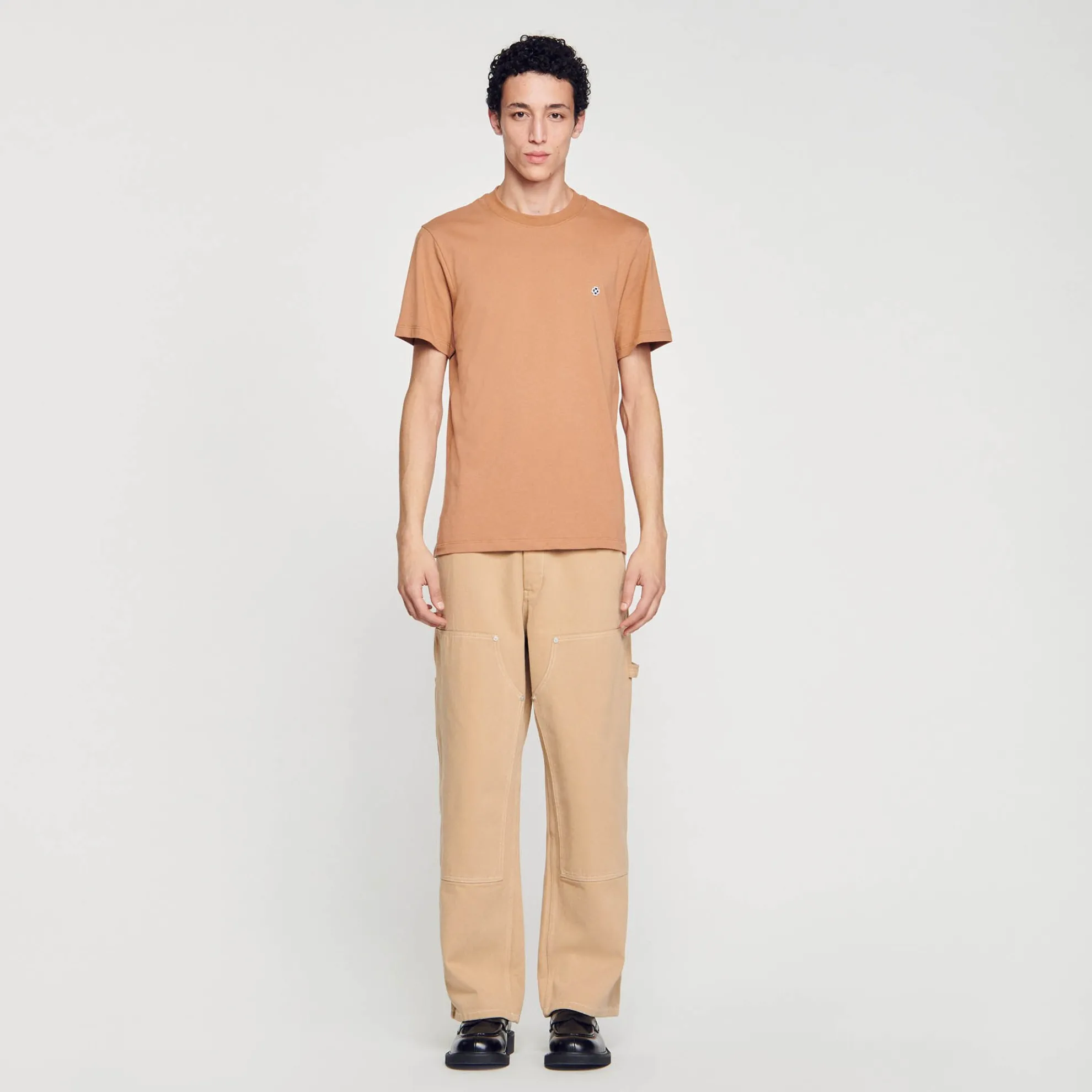 T-shirt Met Square Cross-patch