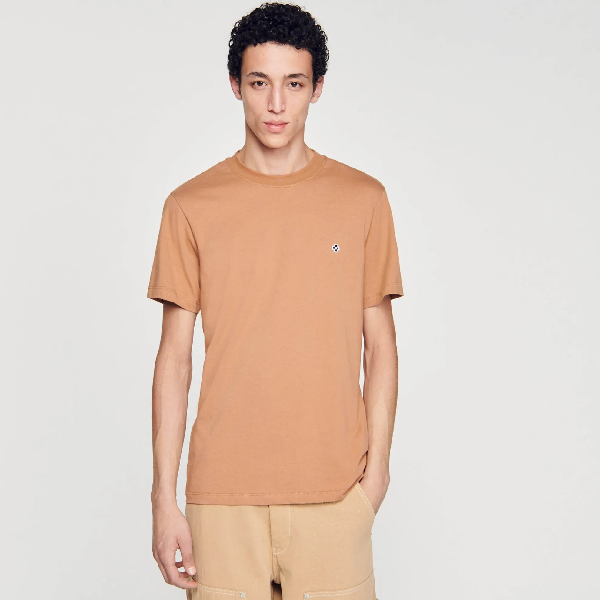 T-shirt Met Square Cross-patch