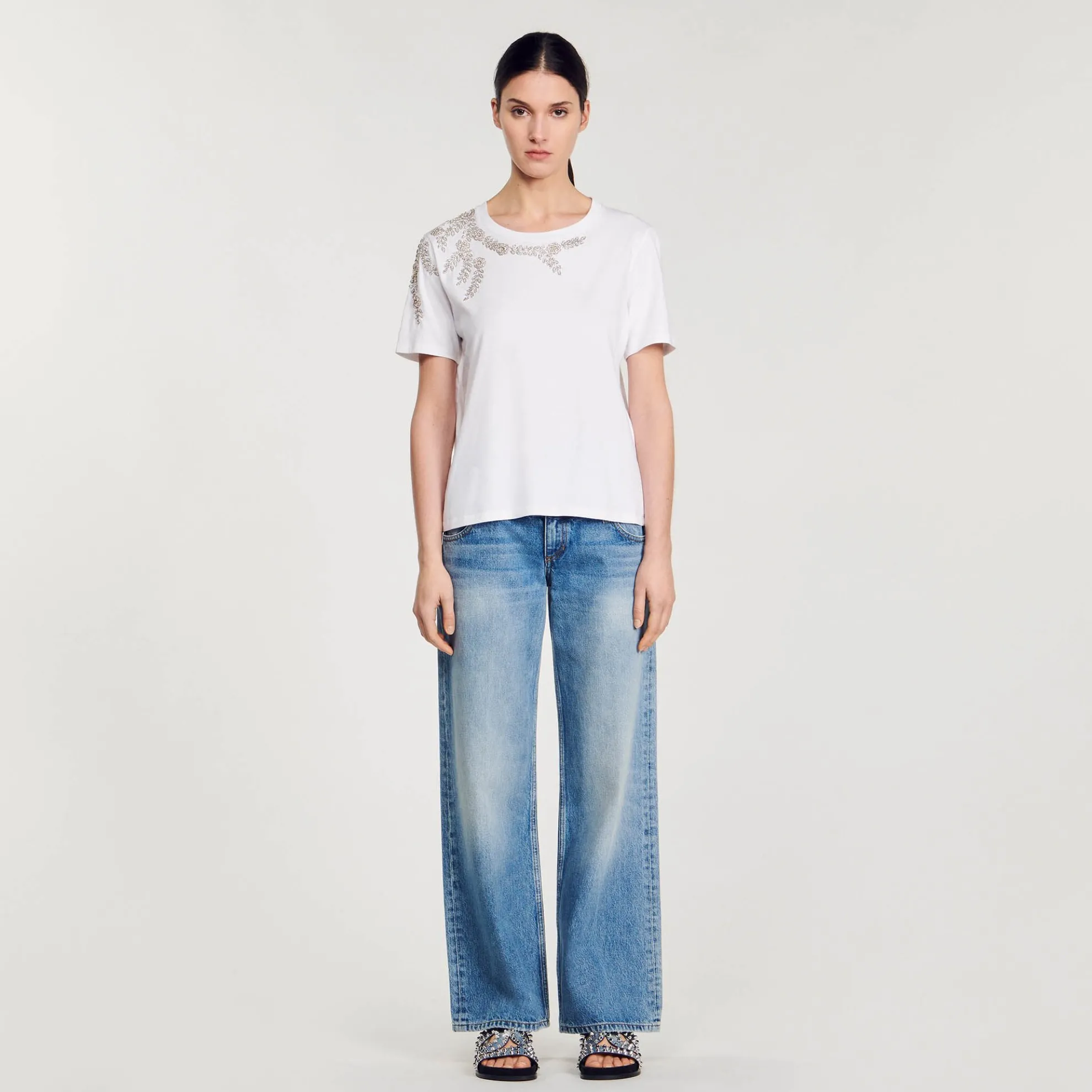 T-shirt Met Stras