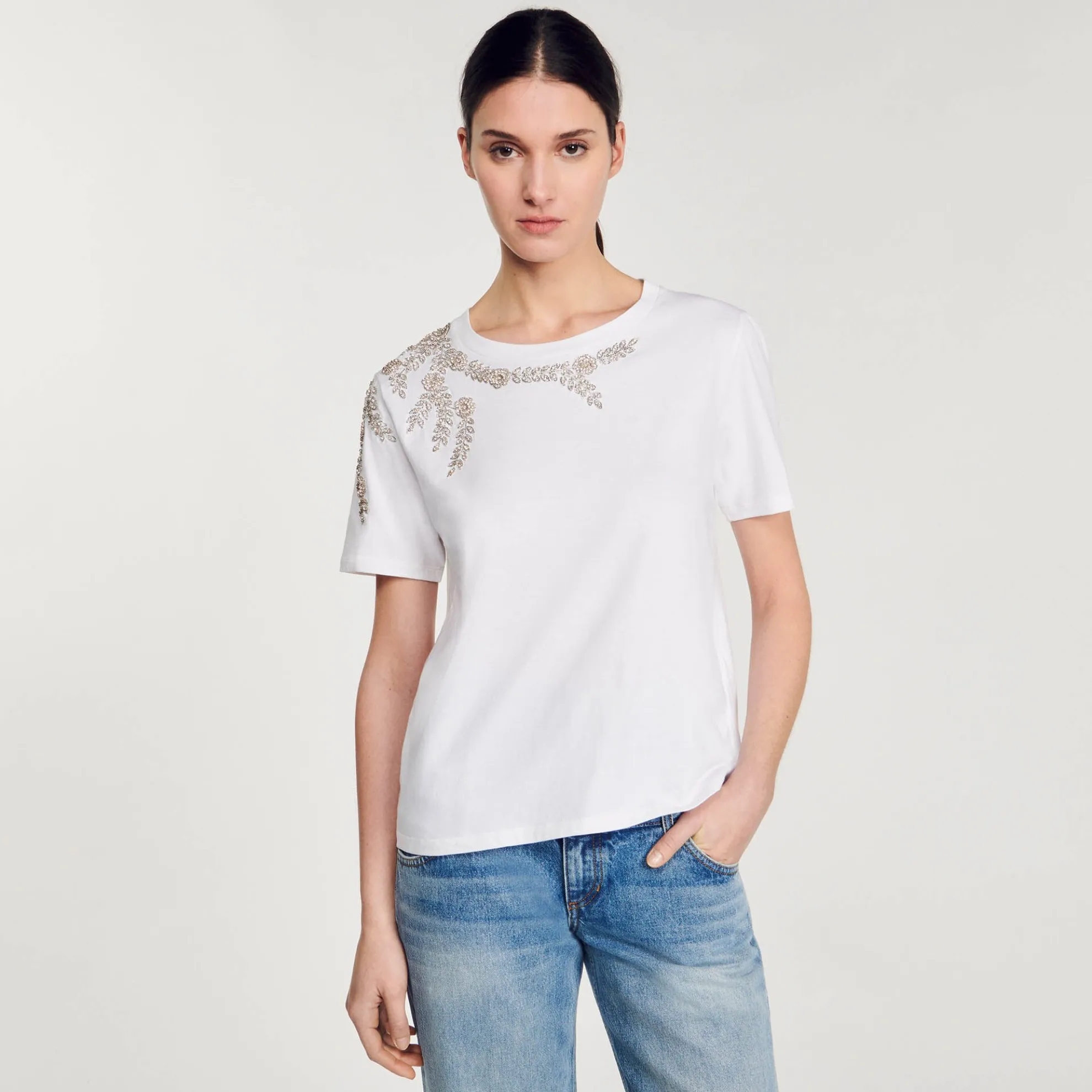 T-shirt Met Stras