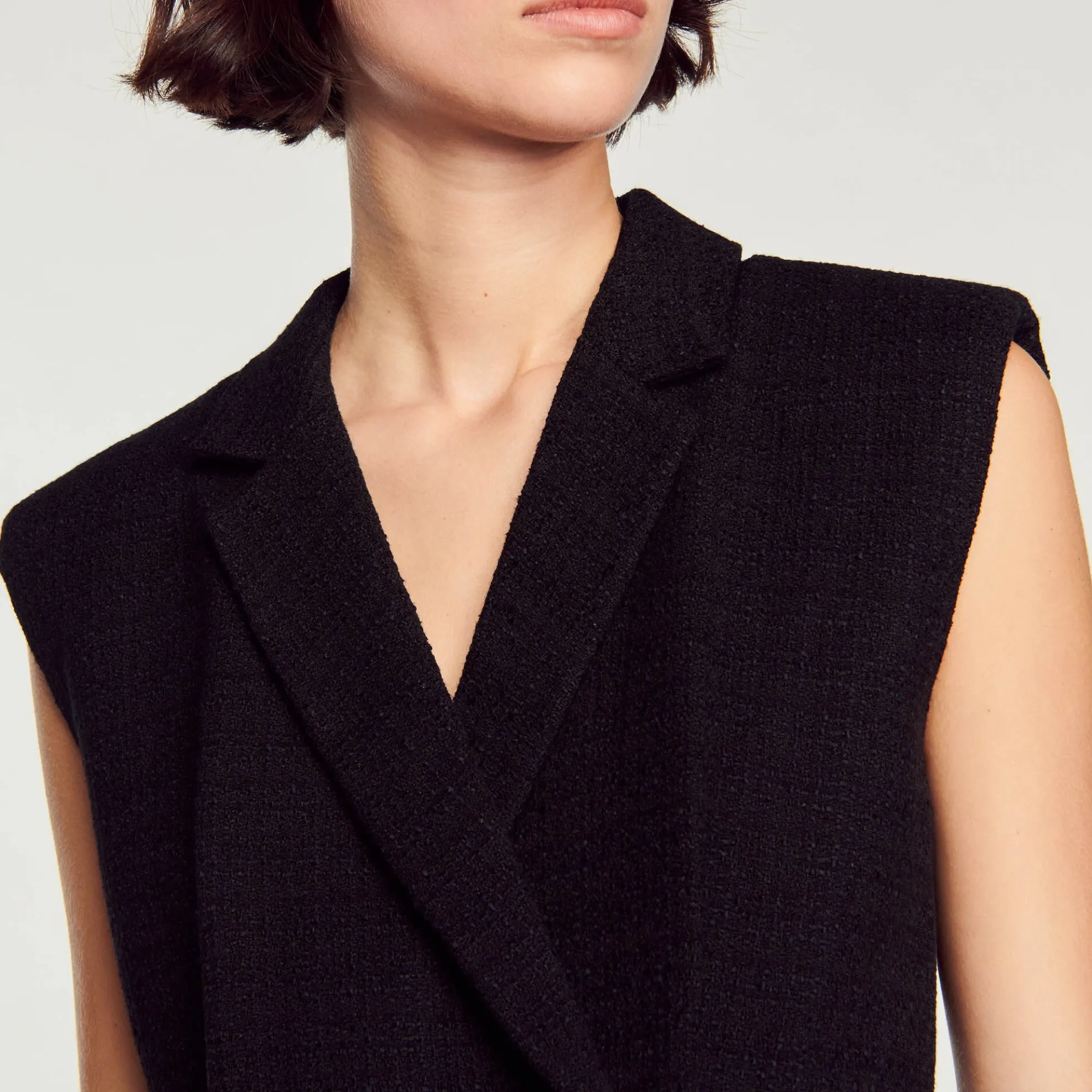 Tweed Plisséjurk