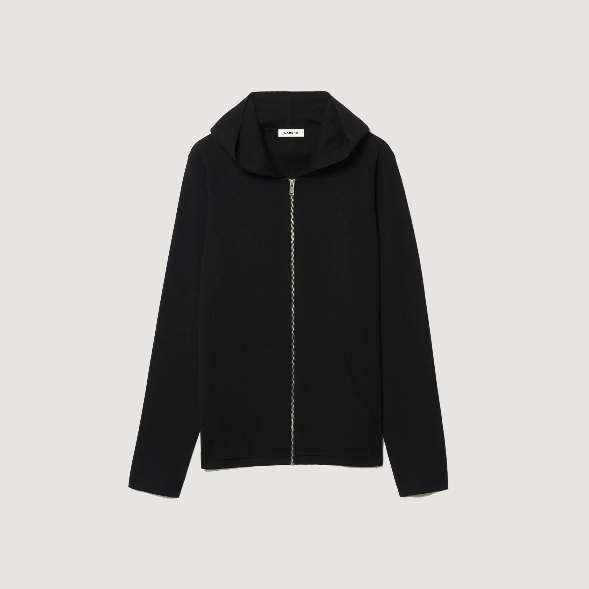 Zipped Cardigan With Hood