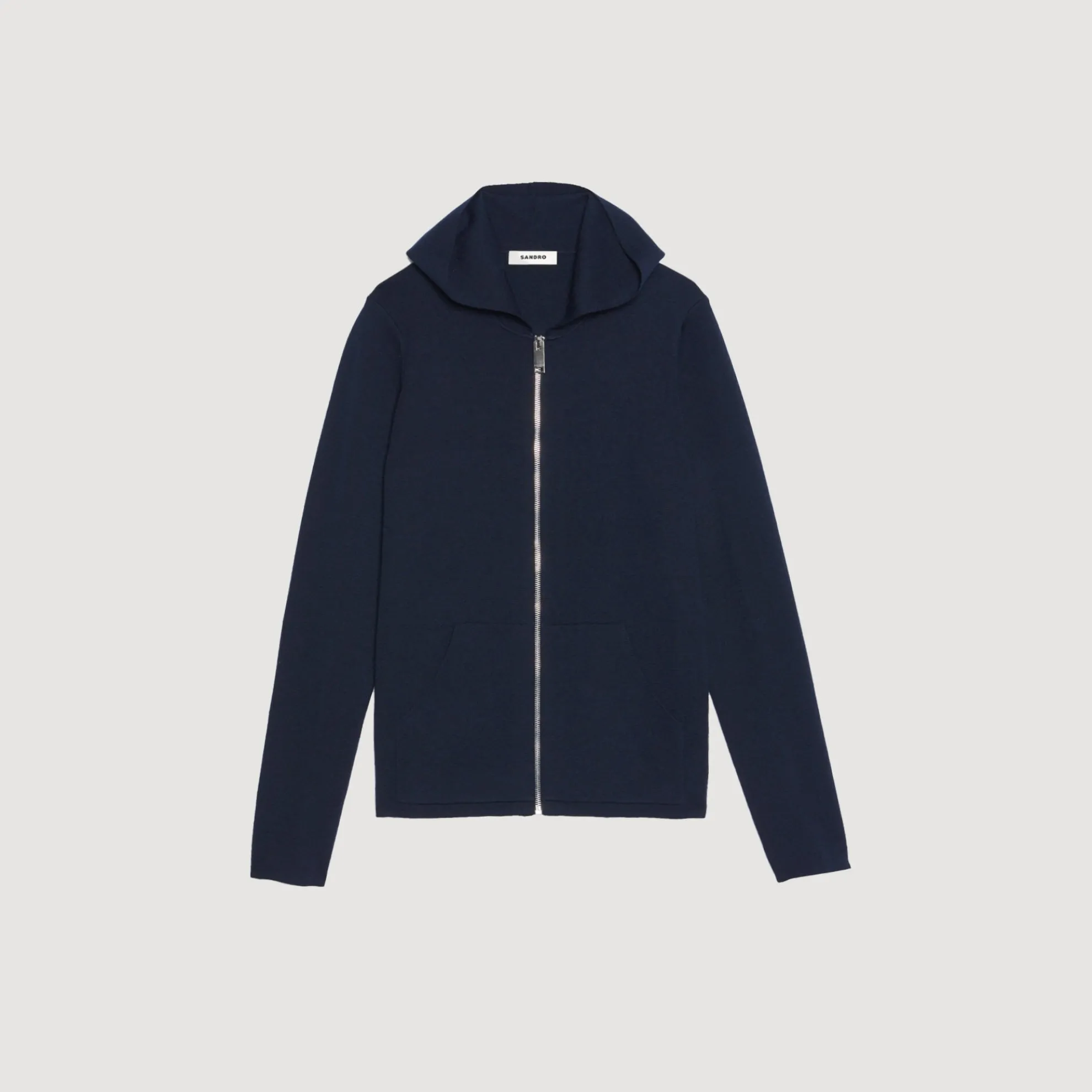 Zipped Cardigan With Hood